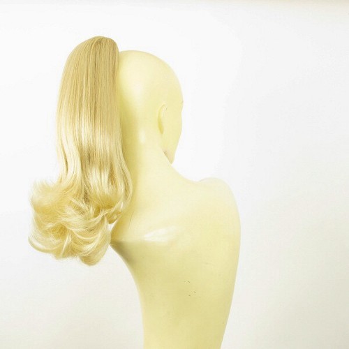 Hairpiece ponytail smooth golden blonde wick very light blond 8/24bt613 peruk - Imagen 4 de 8
