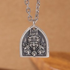 A23 Anhänger Bogen Zakiram Göttin des Glücks buddhistisch tibetisch Silber 925