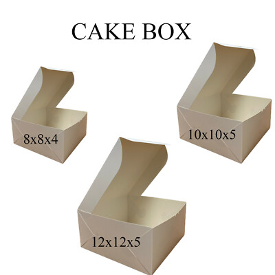 Weiße faltbare Pappschachtel / Cupcake-Boxen / Hochzeit / Geburtstag - ALLE GRÖSSEN