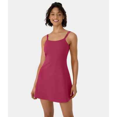 Halara Everyday Cloudful Double Straps Twisted 2-Piece Dress-Flipped Pink S