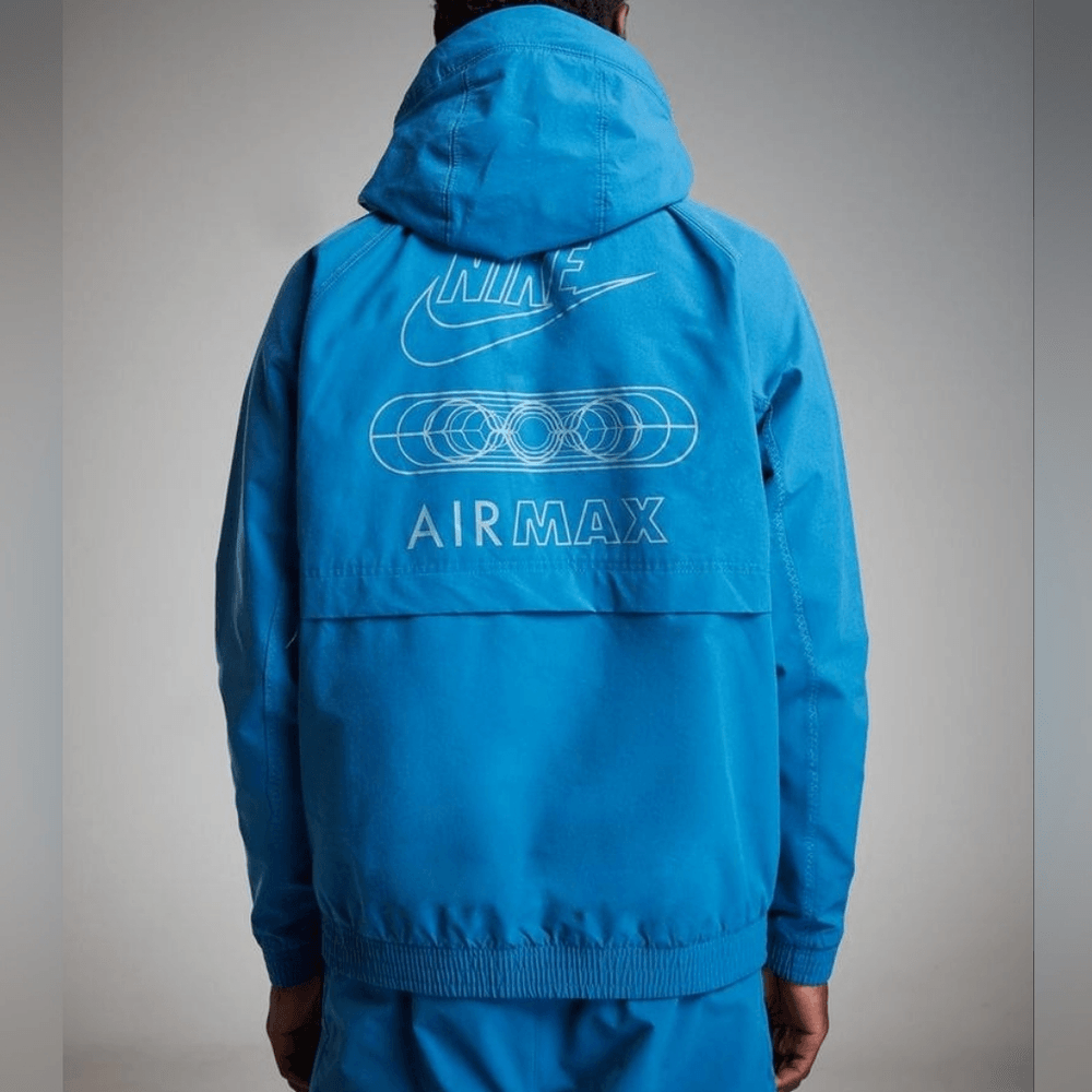 Nike Sportswear Air Max Woven Jacket Large L Blue Black