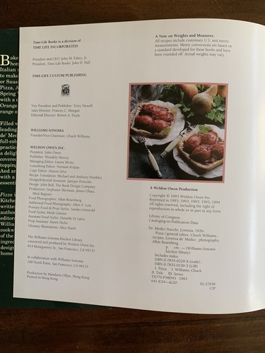 Williams-Sonoma Kitchen Library Pizza Cookbook 1993 Time Life Publishing - Picture 3 of 4