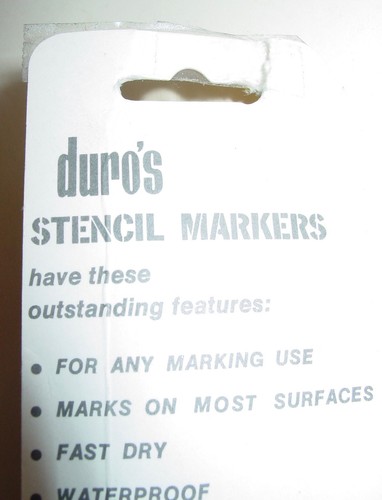 2 Vintage Duro Art Decal Co. Puzzolente Nero Old School Art Stencil Marcatore USA NOS - Foto 10 di 12