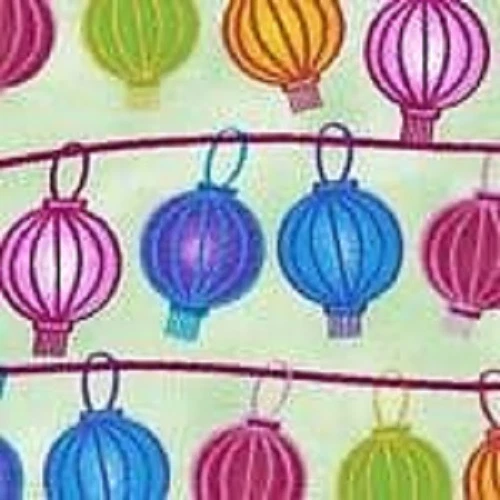 Fat Quarter Laterne Festival Laternen Quilten Baumwollstoff Benartex