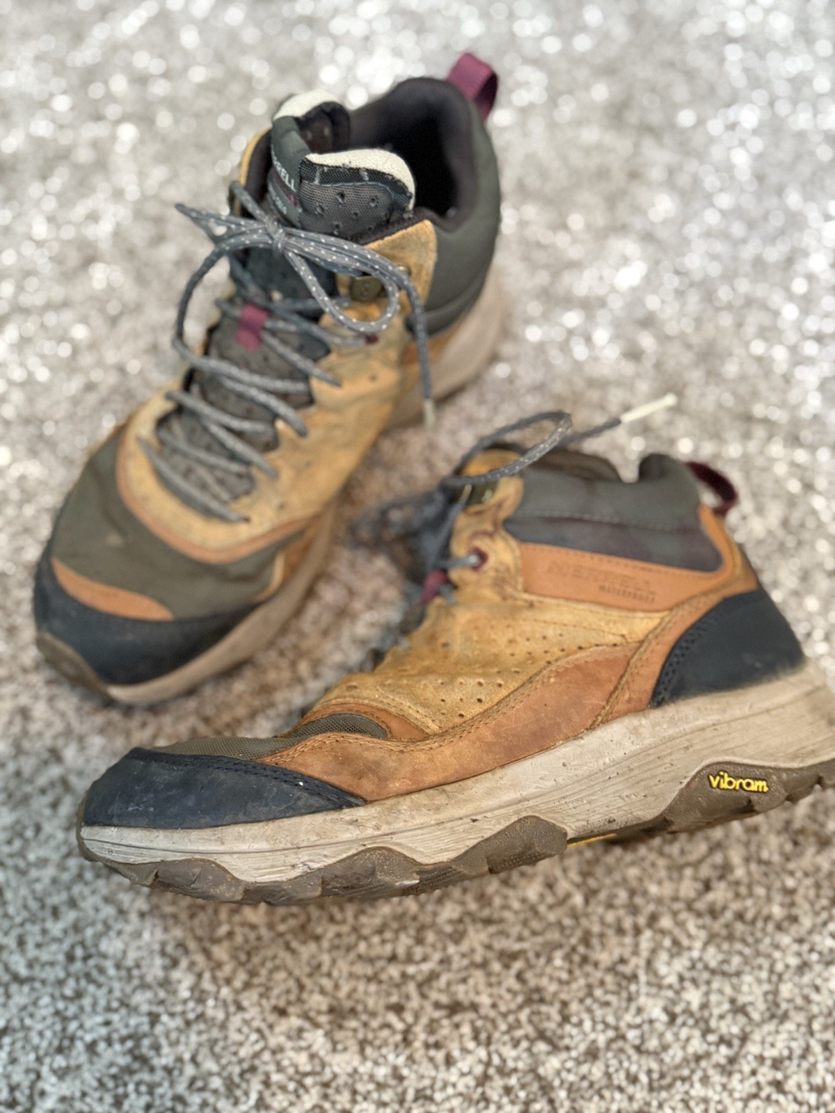 SAOLA Stivali da trekking uomo Merrell Speed Solo Mid pelle scamosciata impermeabili taglia 10