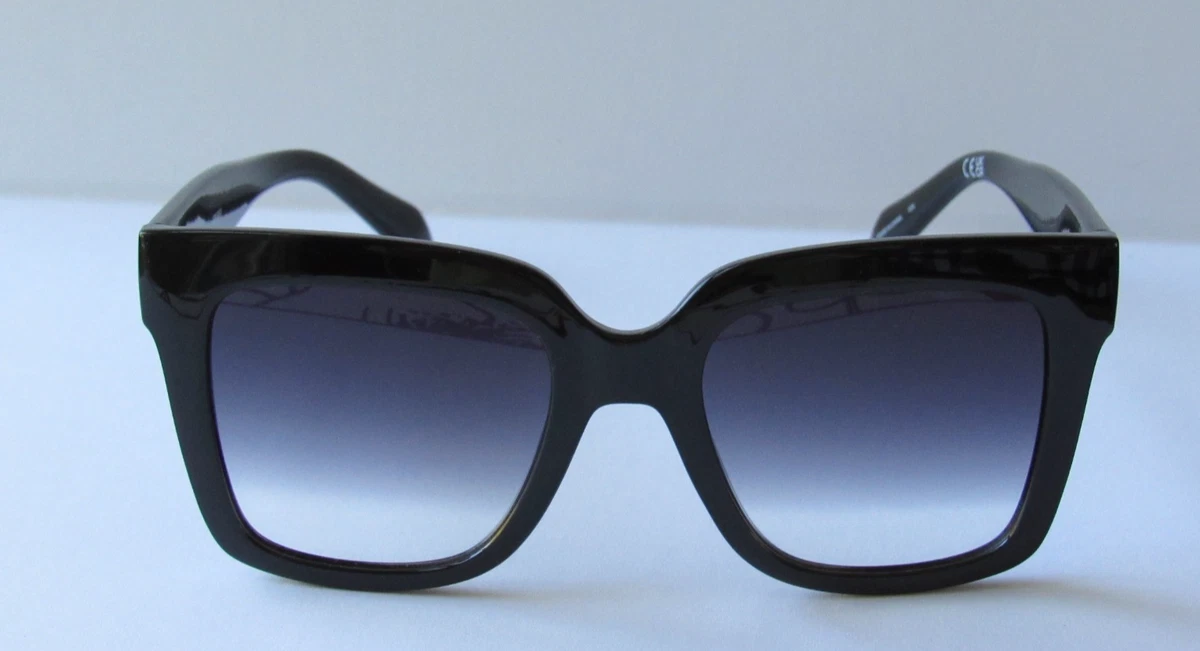 Quay Australia ICY Oversized Sunglasses Black Frame/ Fade Lens 52-21-145 NWT Quay Australia Icy Sunglasses Matte Black Smoke Green  main image 4