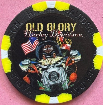 Harley Davidson Wide Print Poker Chip from Old Glory HD in Laurel, Maryland