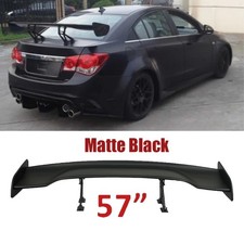 57in Rear Car Trunk Spoiler Lip Wing Matte Black Color For Chevrolet Chevy Cruze