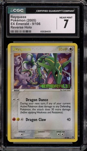 Pokemon Rayquaza EX Emerald Reverse Holo Rare #9 CGC 7