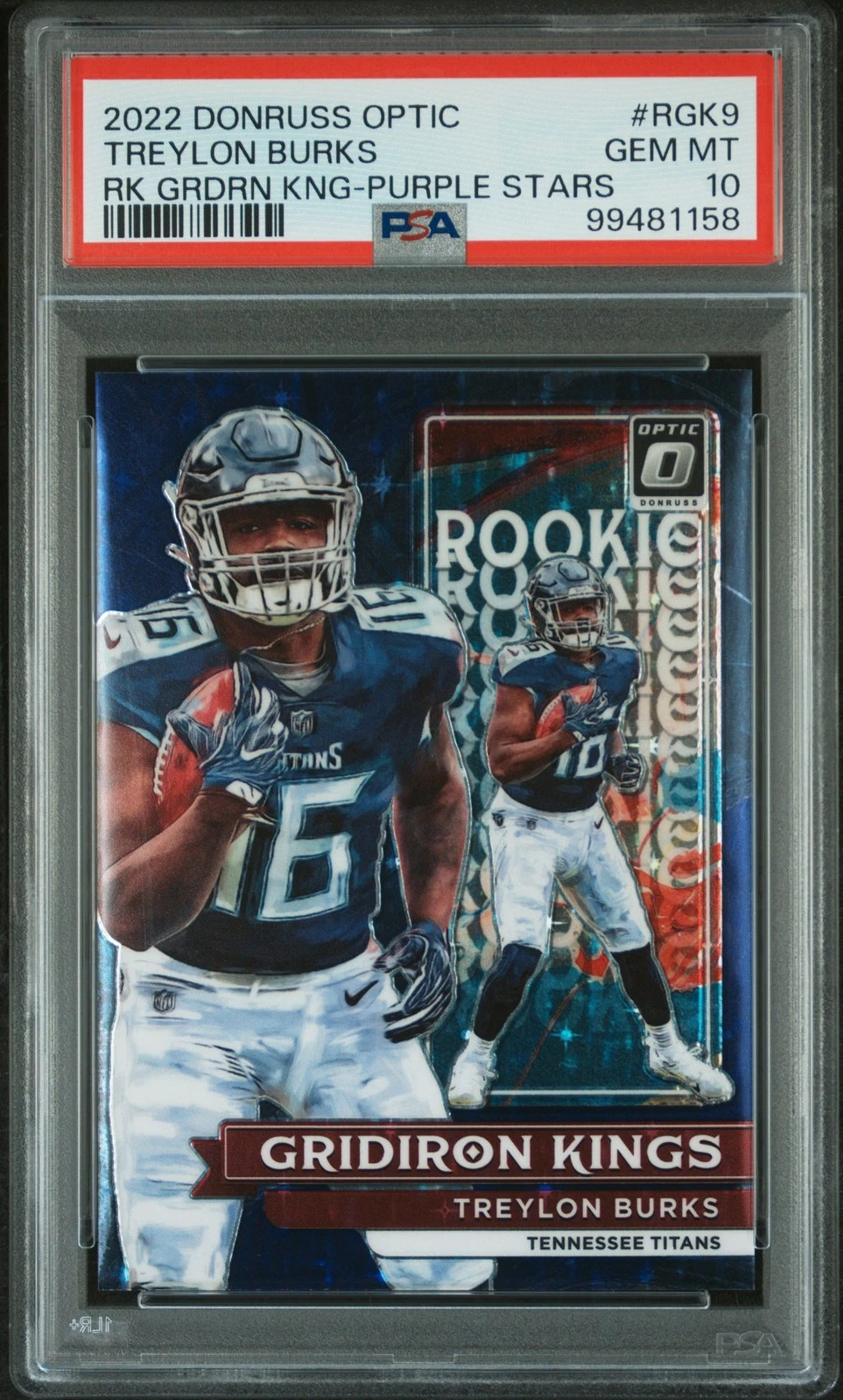 Treylon Burks Panini Donruss Optic Rookie Gridiron Kings #RGK9 Purple Stars