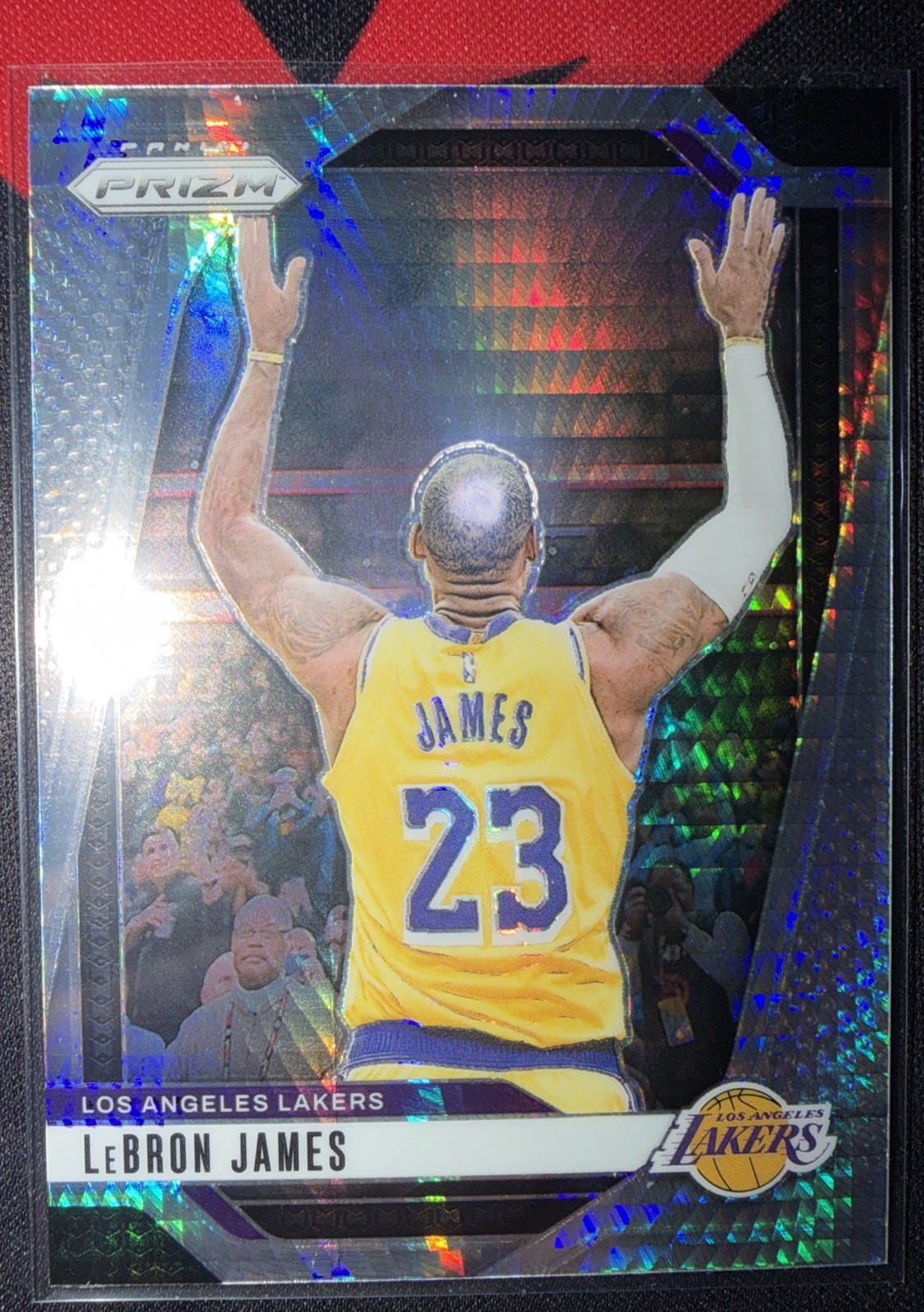 2024-25 Panini Prizm LeBron James #130 Silver Hyper Prizm Iconic Celebration