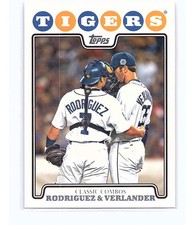 2008 Topps Classic Combos Ivan Rodriguez / Justin Verlander #288