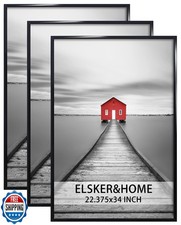 ELSKERandHOME 22.375 x 34 Poster Frame 3 Pack, Black Picture Fram