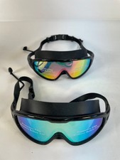 Lot of 2 - Assorted Black Ski/Snow Goggles Sunglasses Mirrored Lens