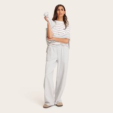 Women High-Rise Boxer Sweatpants - Parke Heather Gray S