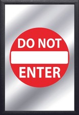 Specchio da parete Do not Enter 30 cm cameretta bambini bar pub cantina