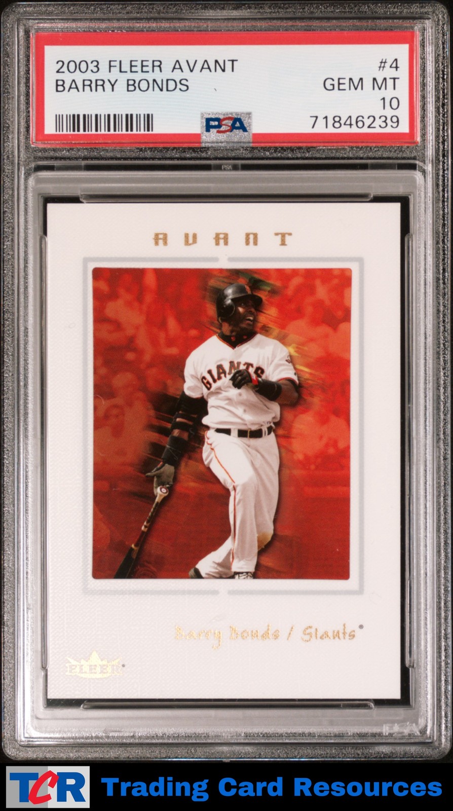 2003 Fleer Avant #4 Barry Bonds PSA 10 GEM MT