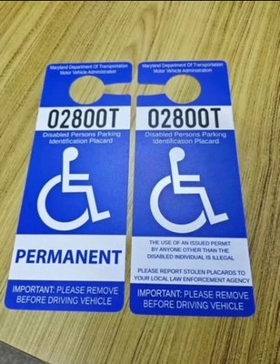 Handicap Placard - Private Use