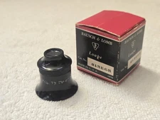 Vintage Bausch & Lomb Loupe 1-1/2” - 7X, 2-1/2 - 4X Magnification, Original Box