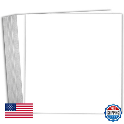 Hamilco White Cardstock Scrapbook Paper 12x12 Heavy Weight 80 lb Cover Card Stoc