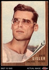 1962 Topps #171 Dave Sisler Normal Tint Reds COMMON VARIATION 1 - POOR