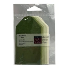 Bazzill Basic Paper Tagz Green Cardstock Tags By Alicia Bull 5 Pack NEW
