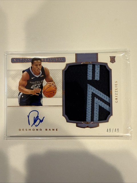 2020-21 National Treasures - Rookie Patch Autographs Desmond Bane #147 LOP 49/49