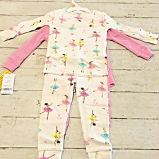 NEW CARTER'S Adorable 4 Piece Ballerina Pajama Set Pink White 12M girls