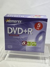 NEW Memorex DVD R 5 Pack 8X 4.7GB Recordable 120 Min Video - Sealed