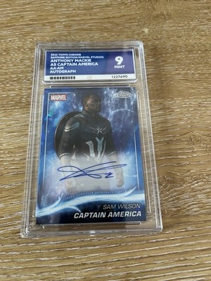 2025 Topps Chrome Sapphire Anthony Mackie Captain America Autogramm