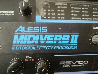 Alesis Midiverb II 2 16-Bit Digital Reverb Rack Processor 