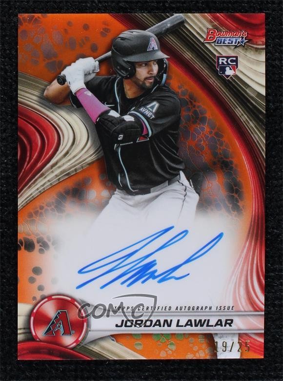 2024 Bowman's Best of Orange Refractor 19/25 Jordan Lawlar Rookie Auto RC b4d