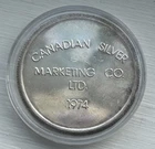1974 Canadian Silver Marketing Co Ltd  Silver 1oz Round