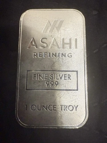 Asahi Refining 1oz Troy .999 Fine Silver Bar with Red Display Case
