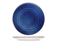 H&H 12 Flache Teller Caribe Aus Steinzeug Blau 26 Cm