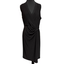 Tommy Hilfiger Sheath Dress Twist Side Women’s Size 10 Black LBD Sleeveless NWT