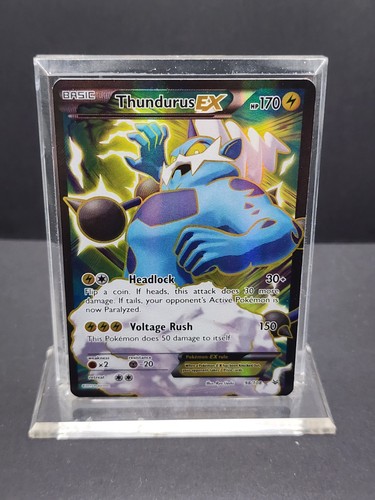 Pokemon Thundurus EX Full Art 98/108 Roaring Skies LP 2015