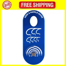 Dr.Fish Fly Tying Hackle Gauge Anodized Aluminum Hook Hackle Gauge Fish Measu