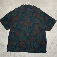 Vintage World Island Hawaiian Shirt Men s L Loop Collar Aloha 100 Rayon Floral