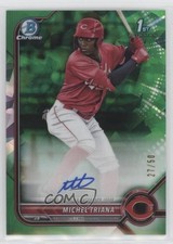 2022 Bowman Sapphire Edition Chrome Prospects Green 27/50 Michel Triana Auto 8o1