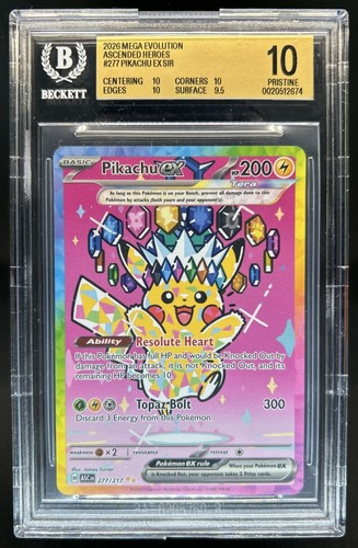 2026 Pokemon Pikachu ex Special Illustration Rare #277/217 BGS 10 PRISTINE