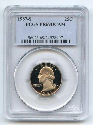 1987-S Washington Quarter Proof — photo from another recent sale