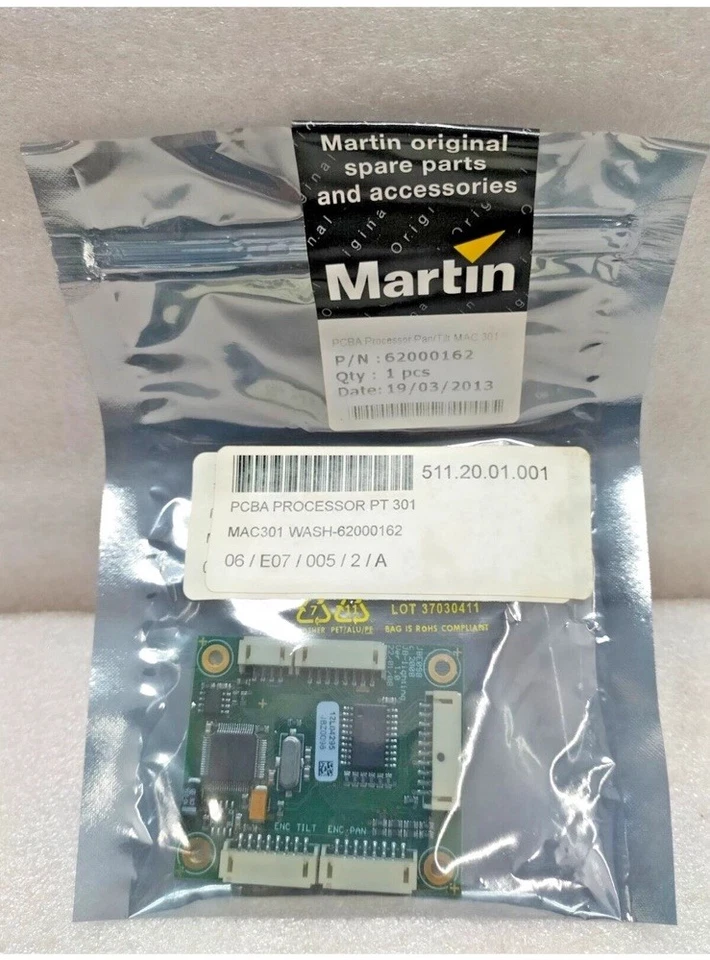 MARTIN MAC301 PCBA PROCESSOR PAN/TILT 62000162 - LOT OF 2 PCS 🆕 SEAL PACK - Image 4 of 4
