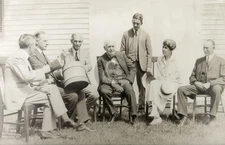 President Coolidge Henry Ford Firestone & Thomas Edison RPPC Photo Postcard COPY