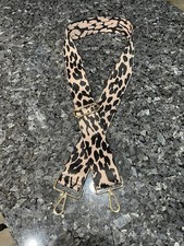 Leopard Print Replacement Crossbody Strap Canvas Pink And Black