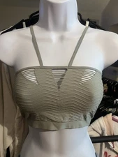 Free People Sports Bra Olive Green Thin Straps Women’s Size XS