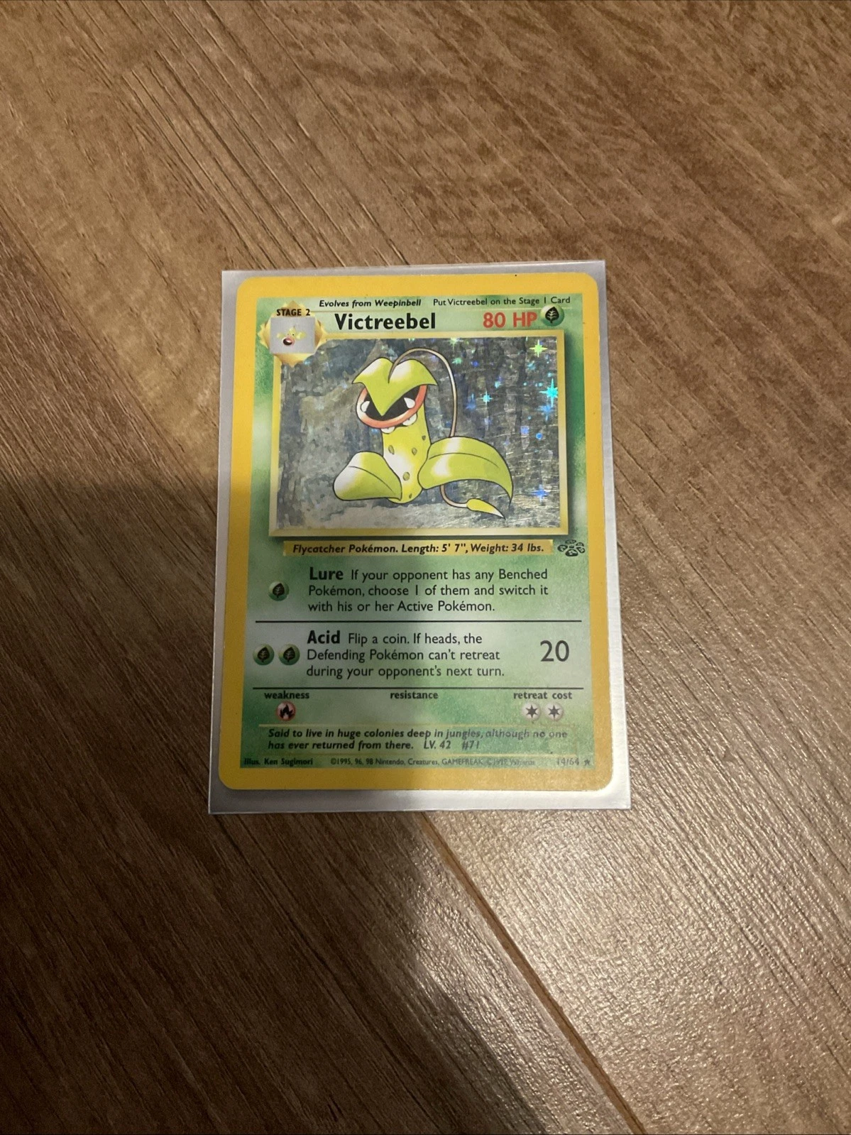 Victreebel Holo Rare Pokemon Card WOTC Jungle 14/64 Mp Vintage