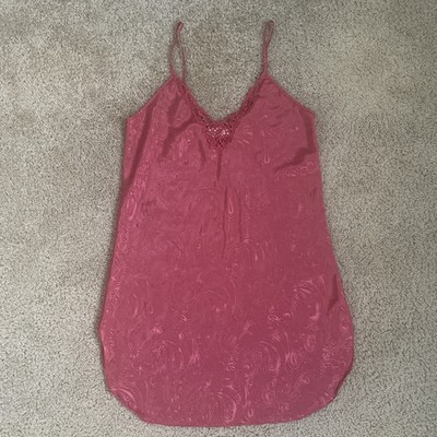 Inner Most Intimate Red Nightgown Paisley Dusty Pink Size M/L