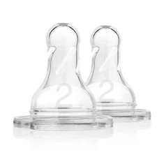 Dr. Brown's Level 2 Narrow Baby Bottle Silicone Nipple - Medium Flow - 2pk - 3m+