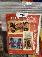 Halloween/Fall Mary Maxim Needlework Kit #79007 Needlepoint Scarecrow Kit